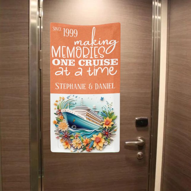 Erinnerungen zu einer Kreuzfahrt nach einer Kreuzu Banner (Cruise Door Banner | Not shown to scale. Image is for example purposes only.)