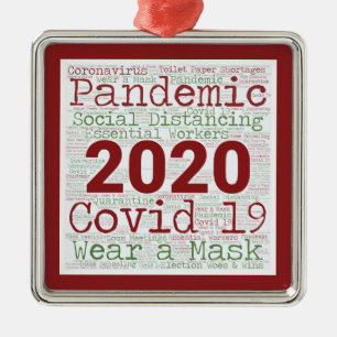 Erinnerungen zum Jahr 2020 Ornament Aus Metall