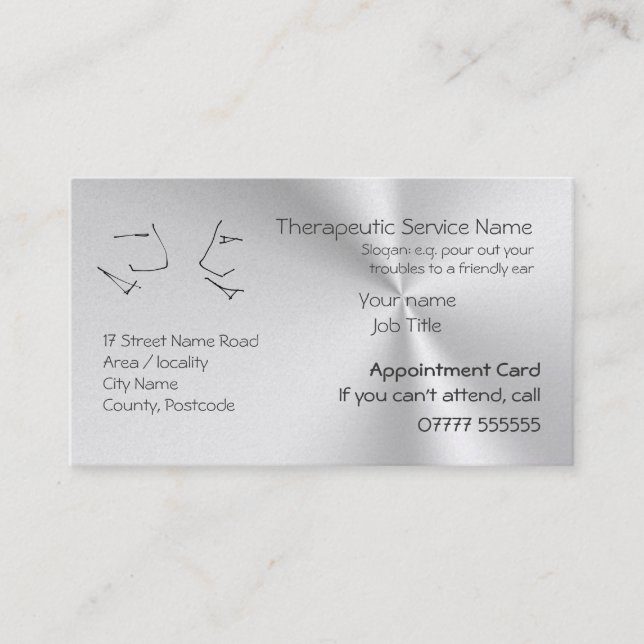 Erinnerungen zur Therapieernennung, Talking Heads  Terminkarte (Vorderseite)