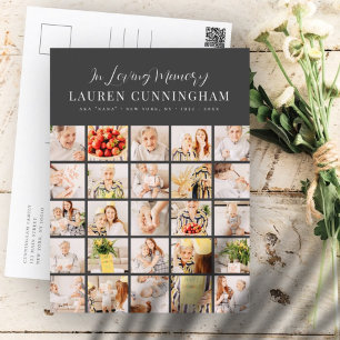 Erinnerungs Collage Minimalistisch Modern Einfach  Postkarte