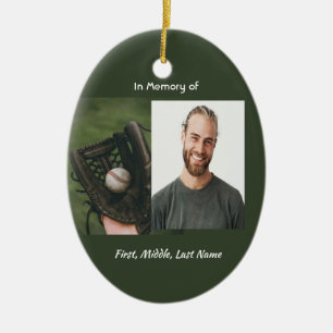 Erinnerungsandenken Baseballspieler Keramik Ornament