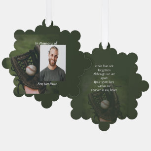 Erinnerungsandenken Baseballspieler Ornament Karte
