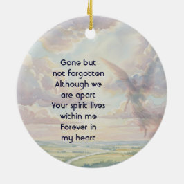 Erinnerungsandenken Engel Himmel Wolken Keramik Ornament