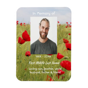 Erinnerungsandenken Feld Rote Mohnblume Magnet