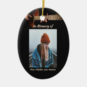 Erinnerungsandenken Gedenken Musik Gitarre Keramik Ornament
