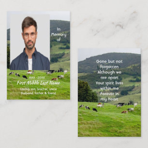 Erinnerungsandenken Rindvieh Farm Landschaft Visitenkarte