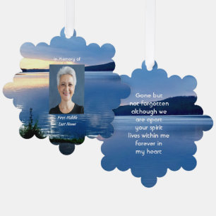 Erinnerungsandenken Seelandschaft Natur bei Sonne Ornament Karte