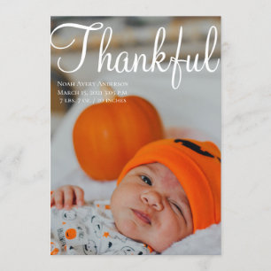 Erinnerungsfoto-Collage Geburtsanzeige zum Thanksg Einladung