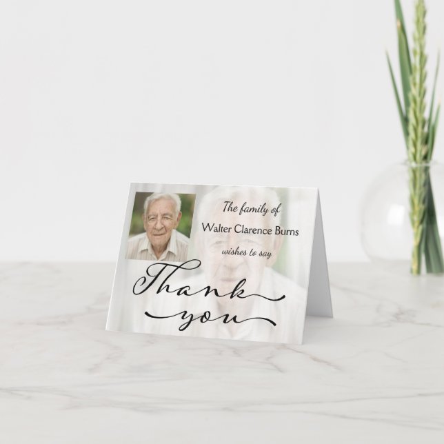 ErinnerungsFoto danken Ihnen zu kardieren Dankeskarte (Vorderseite)