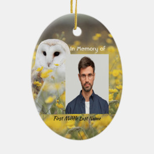 Erinnerungsfoto Scheunen-Eule Vogel Keramik Ornament