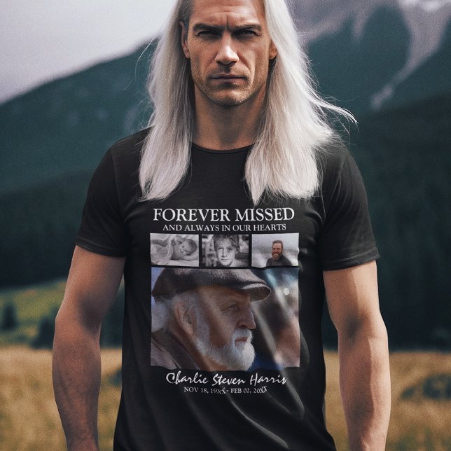 ErinnerungsfotoCollage | Für immer in unserem Herz T-Shirt (Von Creator hochgeladen)
