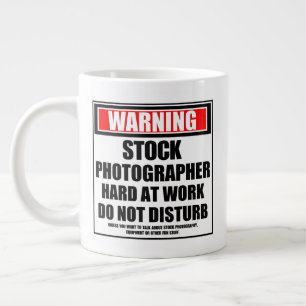 Erinnerungsfotograf schwer am Arbeitsplatz Jumbo-Tasse