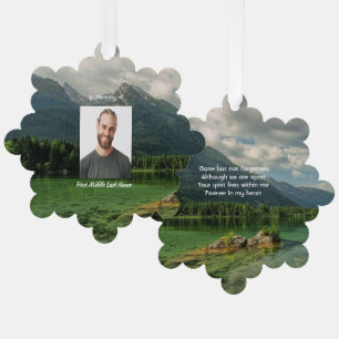 Erinnerungsgeschenk Bergsee-Landschaft Ornament Karte