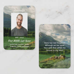 Erinnerungsgeschenk Bergsee-Landschaft Visitenkarte