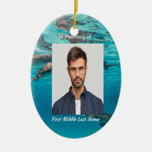 Erinnerungsgeschenk Delfine Unterwasser Ozean Keramik Ornament