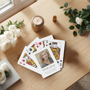 Erinnerungsgeschenk für die Feier des Lebens Foto  Spielkarten