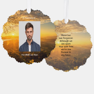 Erinnerungsgeschenk Golden Sunrise Ornament Karte