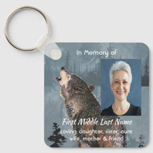 Erinnerungsgeschenk Howling Wolf Kunst Schlüsselanhänger