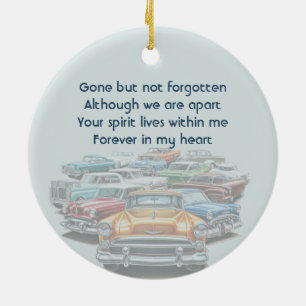 Erinnerungsgeschenk Klassischer Vintage-Wagen  Keramik Ornament