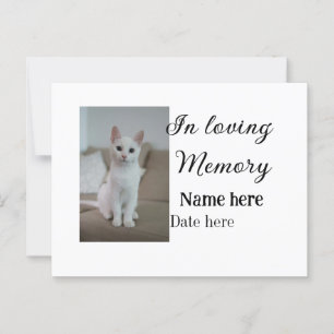 Erinnerungsgeschenk zum Gedenken, Name des Haustie Postkarte