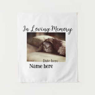 Erinnerungsgeschenk zum Gedenken, Name des Haustie Wandteppich