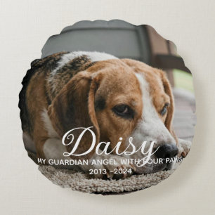 Erinnerungsgeschenke für Hunde bei Verlust eines H Rundes Kissen