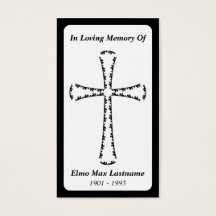 Erinnerungskarte . elegantes Kreuz