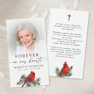 Erinnerungskarte mit Foto und Kreuz für Kardinalbe