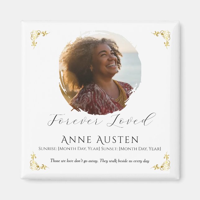 Erinnerungsmagnet – Personalisiertes Tribut-Andenk Magnet (Vorne)