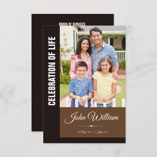 Erinnerungsprogramm-Karte Einladung (Vorne/Hinten)