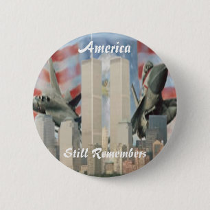 Erinnerungsschalter für zwei Türme 9/11 Button