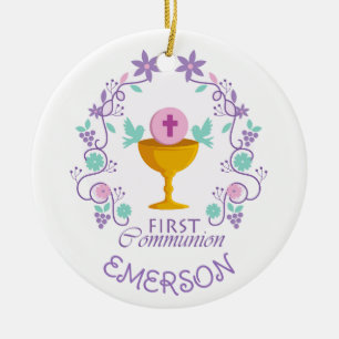 Erinnerungsstück! Erstkommunion-Ornament Keramik Ornament
