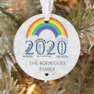 Erinnerungswürdiger Weihnachtsbaum der Covid-Pande Ornament