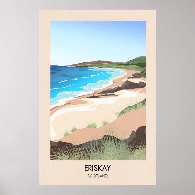 Eriskay Schottland Reiseplakat Poster (Vorne)