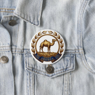 Eritrea country coat arms symbol emblem flag camel button