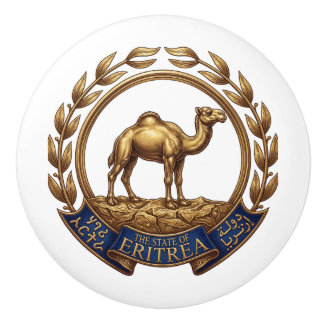 Eritrea country coat arms symbol emblem flag camel keramikknauf