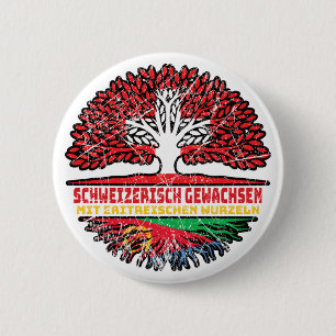 Eritrea Eritreisch Schweizer Schweiz Baum Wurzel Button