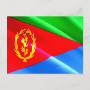 Eritrea - Eritreische Flagge - Postkarte