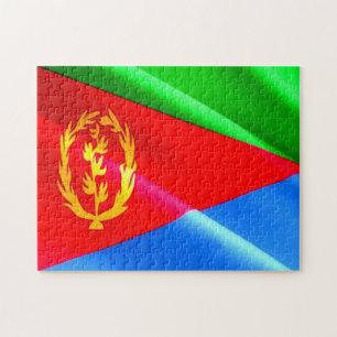 Eritrea - Eritreische Flagge - Puzzle