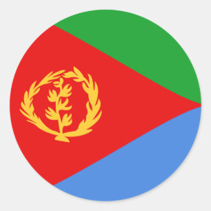 Eritrea Fischaugen-Flaggen-Aufkleber Runder Aufkleber