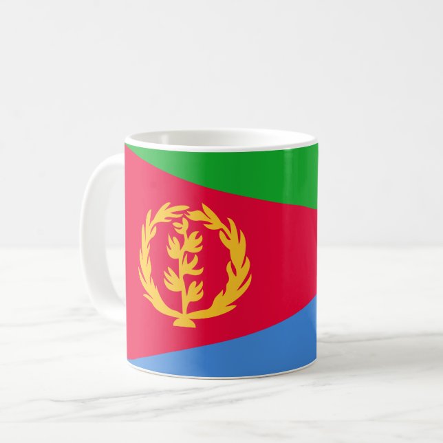 Eritrea-Flagge Kaffeetasse (Vorderseite Links)