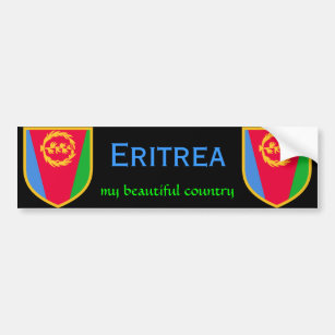 Eritrea-Flagge mein schönes Land Autoaufkleber