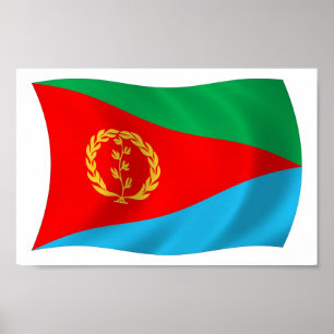 Eritrea-Flagge Poster Druck