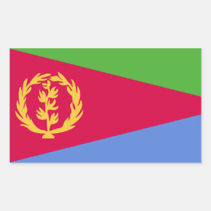 Eritrea-Flagge Rechteckiger Aufkleber