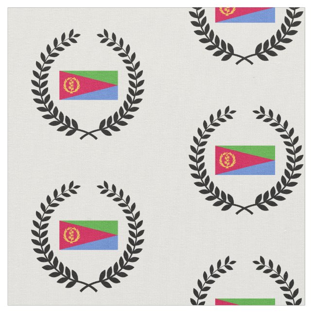 Eritrea-Flagge Stoff (Nahaufnahme)