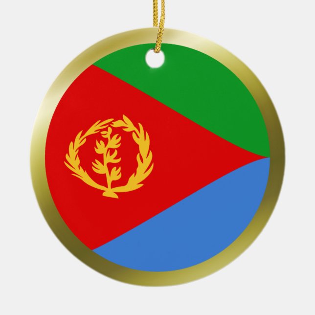 Eritrea-Flaggen-Verzierung Keramikornament (Vorne)