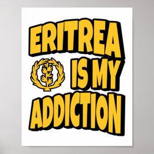Eritrea ist meine Liebe Eritrea Flag-Karte Inside Poster