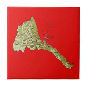 Eritrea-Karten-Fliese Fliese