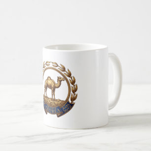Eritrea Landeswappen Symbol Emblem Flagge Kamel Kaffeetasse