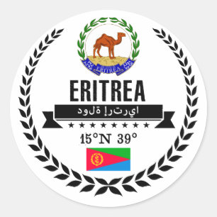 Eritrea Runder Aufkleber